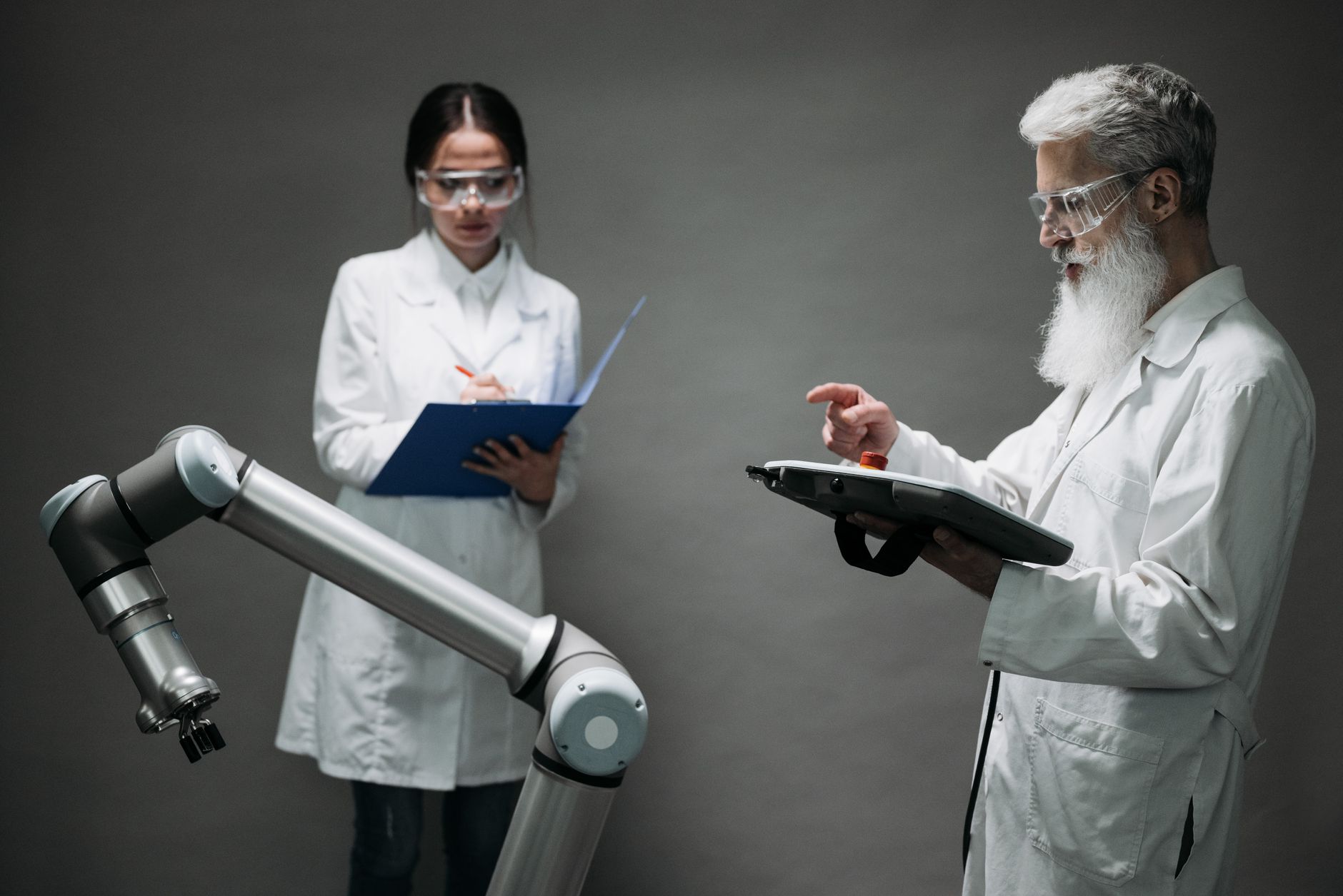 Scientists in a lab working with a robot, focusing on technological innovation and development. — What are the Different Type